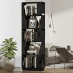 vidaXL Bibliotecă/Separator cameră negru 51x25x163, 5 cm lemn masiv pin (814048) Biblioteca
