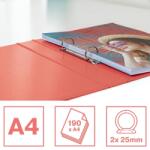Esselte Caiet mecanic Colour'Breeze, PP/PP, partial reciclat, certificare FSC, A4, mecanism 2R, inel 25 mm, Esselte corai E628433