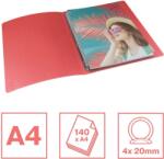 Esselte Caiet mecanic Colour Breeze, PP, A4, coperta moale, mecanism 4RR, inel 25 mm Esselte corai E628437