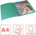 Esselte Caiet mecanic Colour Breeze, PP, A4, coperta moale, mecanism 4RR, inel 25 mm Esselte verde E626248