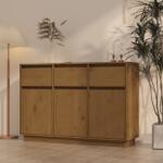 vidaXL Servantă, maro miere, 110x34x75 cm, lemn masiv de pin (813817) Comoda
