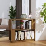 vidaXL Bibliotecă/Separator cameră, maro miere, 80x25x70 cm lemn masiv (814052) Biblioteca