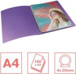 Esselte Caiet mecanic Colour Breeze, PP, A4, coperta moale, mecanism 4RR, inel 25 mm Esselte lavanda E628438