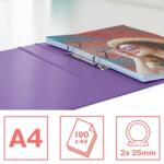 Esselte Caiet mecanic Colour'Breeze, PP/PP, partial reciclat, certificare FSC, A4, mecanism 2R, inel 25 mm, Esselte lavanda E628434