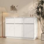 vidaXL Servantă, alb, 110x34x75 cm, lemn masiv de pin (813815) Comoda