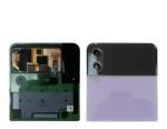 Samsung F711 Galaxy Z Flip3 5G akkufedél (hátlap) kamera lencsével és kicsi lcd kijelzővel, lila gyári