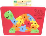  Puzzle incastru realizat din spuma EVA, model broasca testoasa, pentru copii, 12 piese, 24, 5 x 18 x 1, 5 cm (NBN0002869) Puzzle