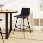 vidaXL Scaun de bar, gri, piele ecologică (338613)