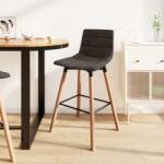 vidaXL Scaun de bar, gri taupe, material textil (338621)