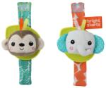 Bright Starts - Csörgő karkötő rágókával 2 db majom/elefánt 0hó+ - market-24