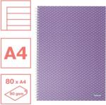 Esselte Caiet de birou Colour Breeze, carton, A4, 80 coli, cu spira, dictando Esselte lavanda E628484