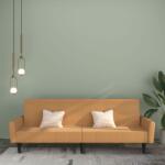 vidaXL Canapea extensibilă cu 2 locuri, gri taupe, microfibră (340666) Canapea
