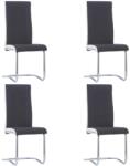 vidaXL Scaune de bucătărie consolă, 4 buc. , negru, textil (281746)