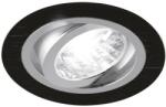 STRÜHM Alum kör alakú spot keret matt fekete/króm, GU10-es foglalattal (03624)