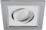 STRÜHM Borys négyzet alakú spot keret ezüst/fehér, GU10-es foglalattal (03219)
