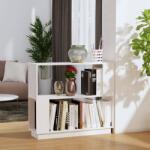 vidaXL Bibliotecă/Separator cameră, alb, 80x25x70 cm lemn masiv pin (814050) Biblioteca
