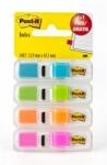 3M Jelölőcímke adagolóban, műanyag, 4x35 lap, 12x43 mm, 3M POSTIT, élénk színek (LP6834ABX) - primatinta