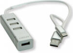 Roline Hub USB 2.0 tip A+C cu 4 porturi Roline 14.02. 5037 (14.02.5037-10)
