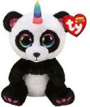 TY Toys Jucarie de plus TY Toys Beanie Boos - Panda colorata Paris cu un corn, 15 cm (TY36307)