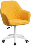 TEMPO KONDELA Irodai szék, szövet sárga/fehér, SANTY - smartbutor