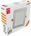 Avide LED Beépíthető Négyzetes Mennyezeti Lámpa, ALU, Szatén Nikkel, 6W, NW, 4000K, 420 lumen, süllyesztett, természetes fehér (A9767)