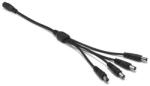 DeTech DC Сплитер DeTech, 5.5x2.1, 1 към 4, 0.4m, Черен - 18365