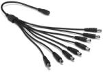 DeTech DC Сплитер DeTech, 5.5x2.1, 1 към 8, 0.4m, Черен - 18367