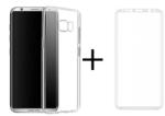 REMAX Комплект стъклен протектор + Калъф, Remax Crystal, за Samsung Galaxy S8 Plus, Бял - 52304