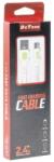 DeTech Кабел за данни DeTech DE-C36i, Lightning, 1.0m, Бял - 40192