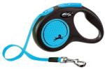 flexi Lesă Flexi Classic M 5 m până la 25 kg albastru neon