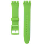 Swatch Curea unisex verde de silicon pentru ceas Swatch 17 mm