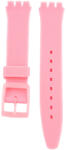 Swatch Curea unisex roz din silicon pentru ceas Swatch 19 mm