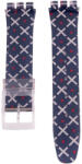Ricardo Curea albastră din plastic de damă cu motiv color C1 pentru ceas Swatch 19mm