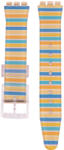 Ricardo Curea din silicon de damă cu motiv color C5 pentru ceas Swatch 17mm