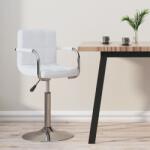 vidaXL Scaun de bar, alb, piele ecologică (334563)
