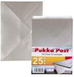 PUKKA PAD Boríték, C6, enyvezett, PUKKA PAD Silver, ezüst (PUP9065) (9065-ENV)