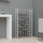 vidaXL Suport sticle de vin pentru 72 sticle, alb, metal (340912) Suport sticla vin