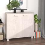 vidaXL Servantă „HAMAR, alb, 85x35x80 cm, lemn masiv de pin (340493) Comoda