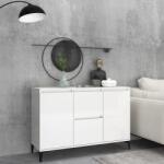 vidaXL Servantă, alb extralucios, 104x35x70 cm, PAL (806118) Comoda