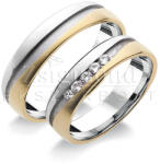 14 karátos sárga- és fehérarany karikagyűrű L143 L143
