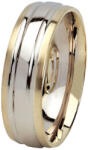  14 karátos sárga- és fehérarany karikagyűrű E602 E602