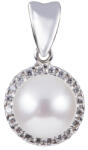 14 karátos fehérarany medál tenyésztett gyönggyel (AU364) AU364