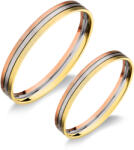  14K háromszínű arany karikagyűrű H3020/VFS H3020/VFS