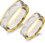  14 karátos sárga- és fehérarany karikagyűrű A664 A664