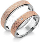  14 karátos fehér- és rozéarany karikagyűrű R441 R441