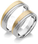  14 karátos sárga- és rozéarany karikagyűrű B17 B17