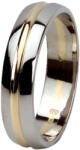  14 karátos sárga- és fehérarany karikagyűrű E727FS E727FS