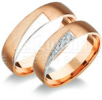  14 karátos fehér- és rozéarany karikagyűrű R353 R353