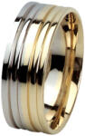  14 karátos sárga- és fehérarany karikagyűrű E558SF E558SF