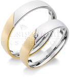  14 karátos sárga- és fehérarany karikagyűrű L6 L6
